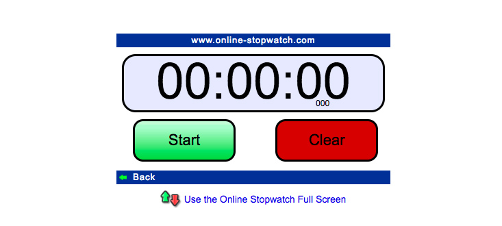 Simple stopwatch tool script in HTML 