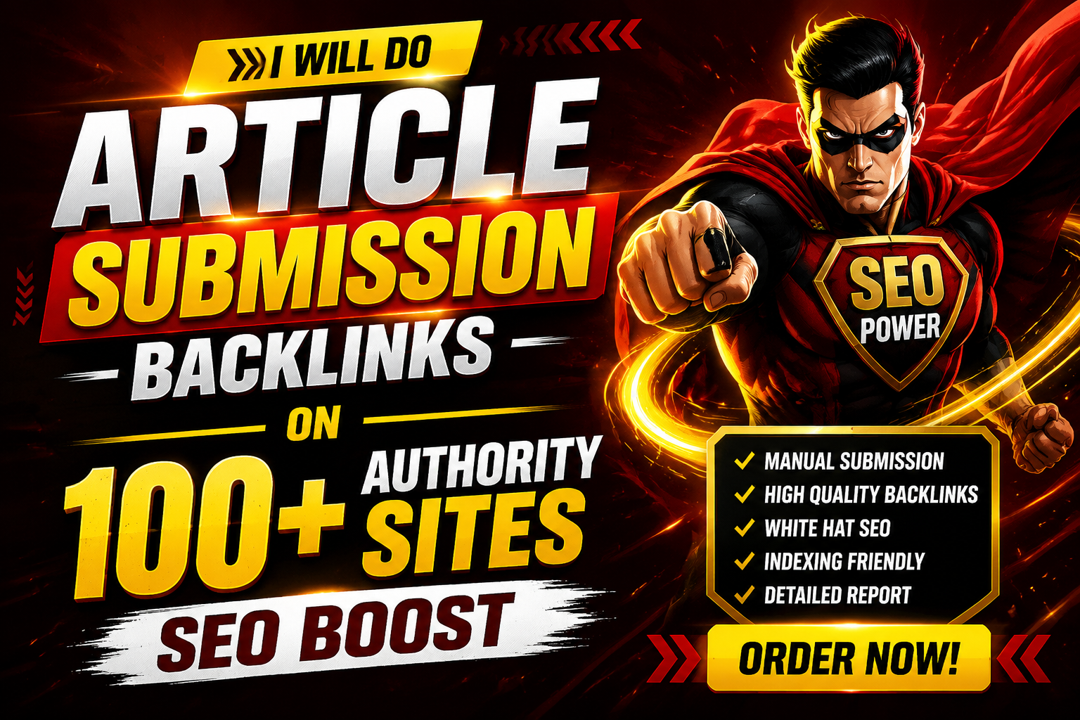 I will do Article Submission Backlinks on 100+ Authority Sites | SEO Boost