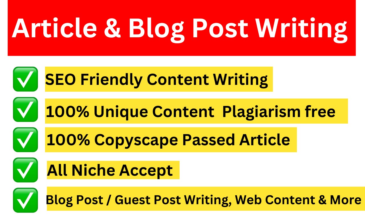 10 X 1000 Words Premium SEO Article Writing Content Writing For 5