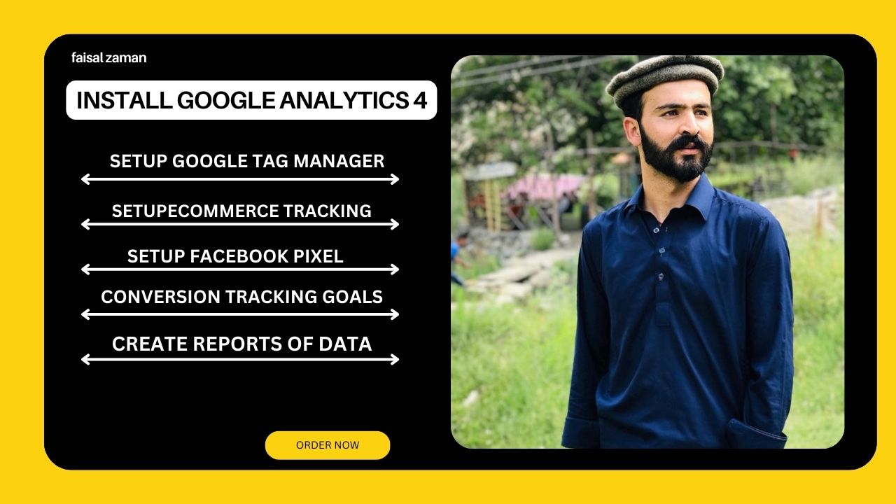 I will setup google analytics 4 with google tag manag...