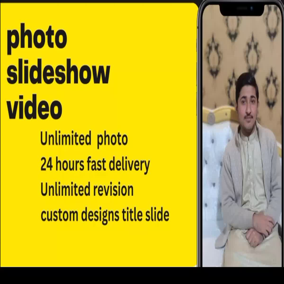 I will create photo slideshow,promo video with music 