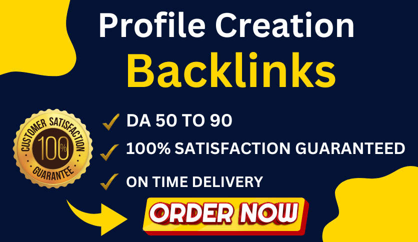 I will Create 150 Profile Backlinks on High Authority Sites 