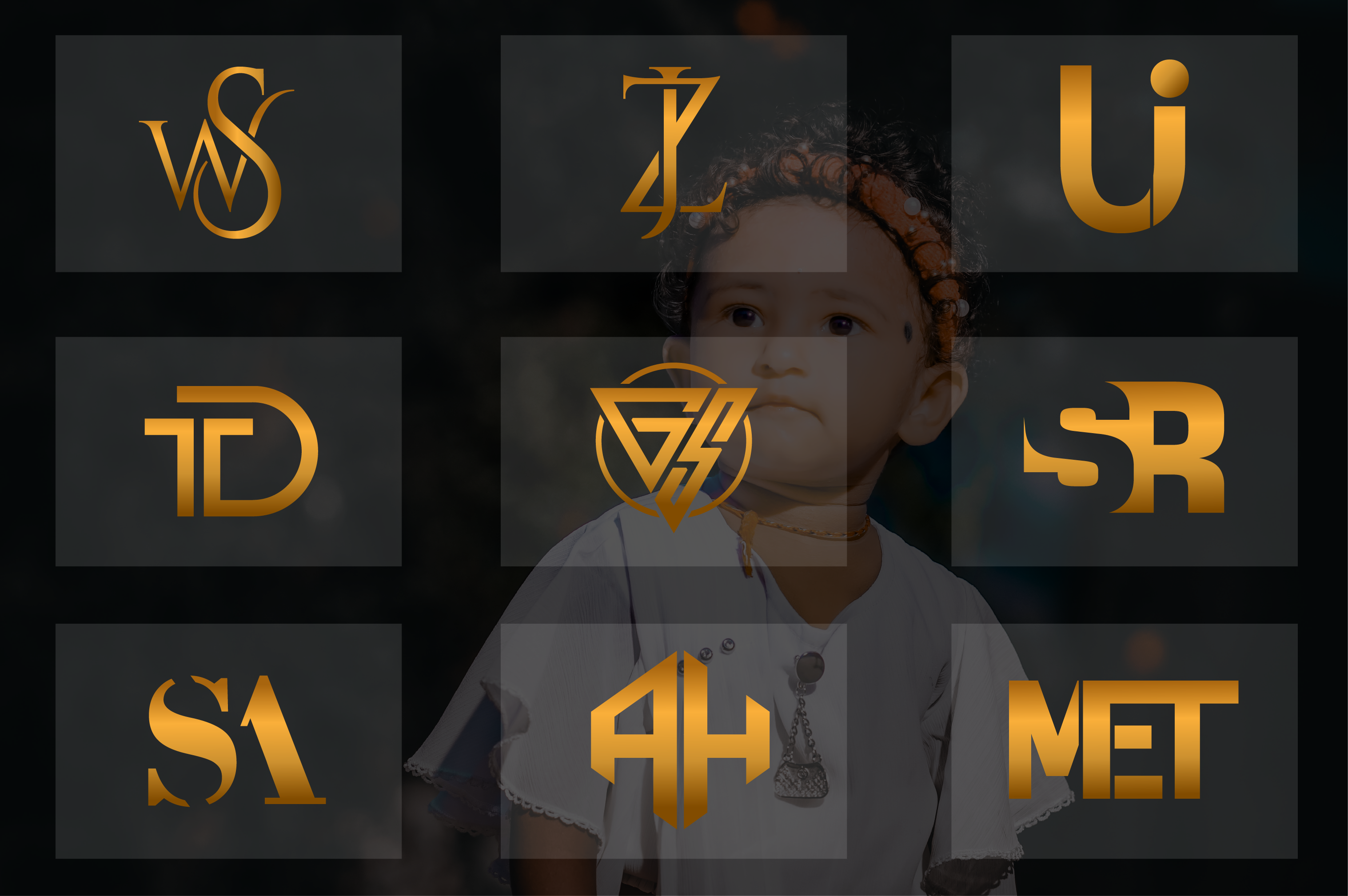 design creative lettering initial letters monogram logo