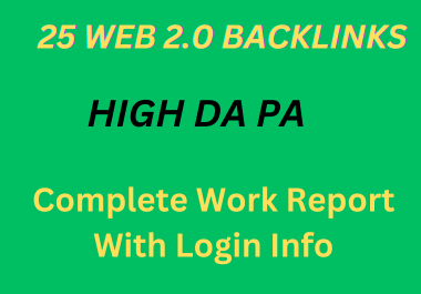 Get 25 Web 2.0 Backlinks Niche Relevant with High Authority Sites DA PA (30-100)
