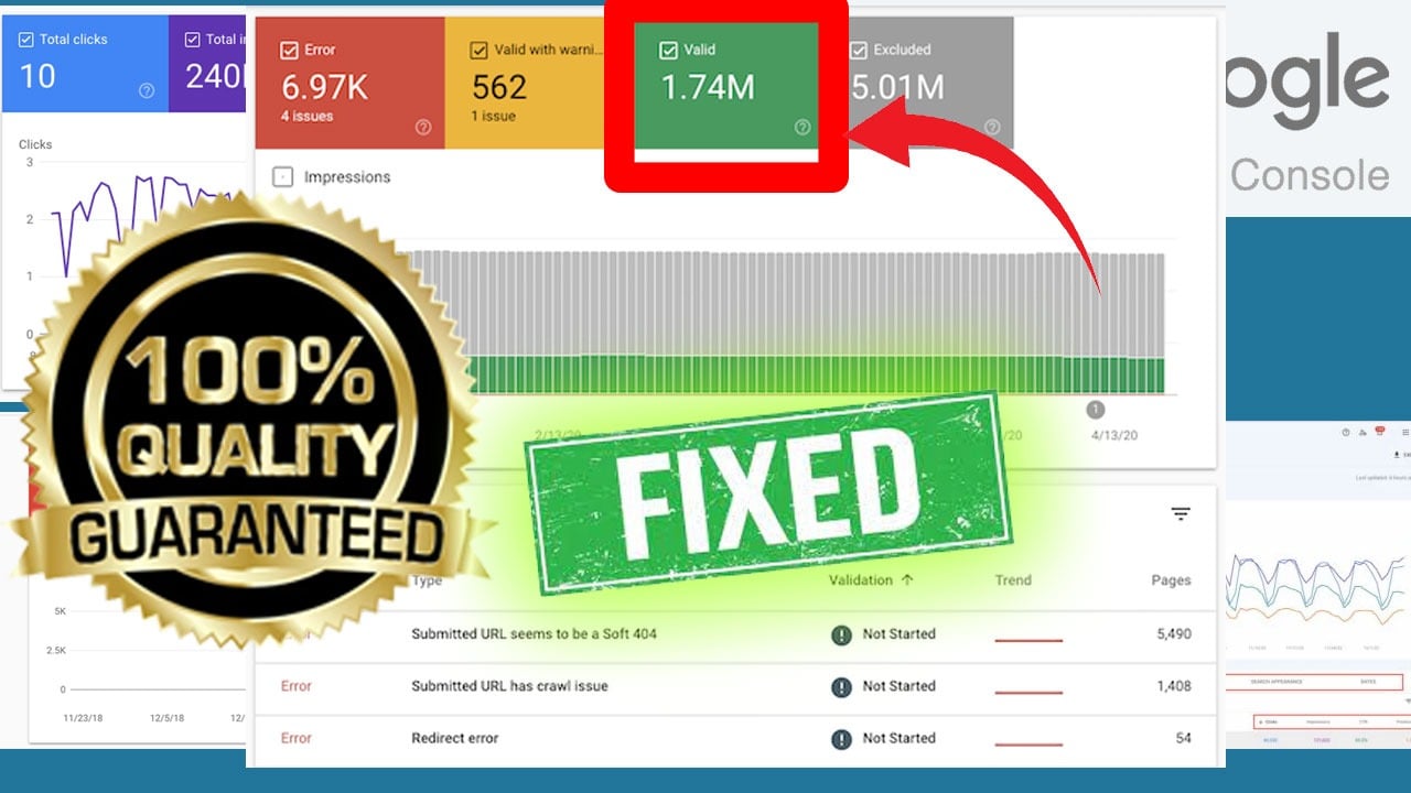 I will fix wordpress indexing issues, all google search console errors, issues