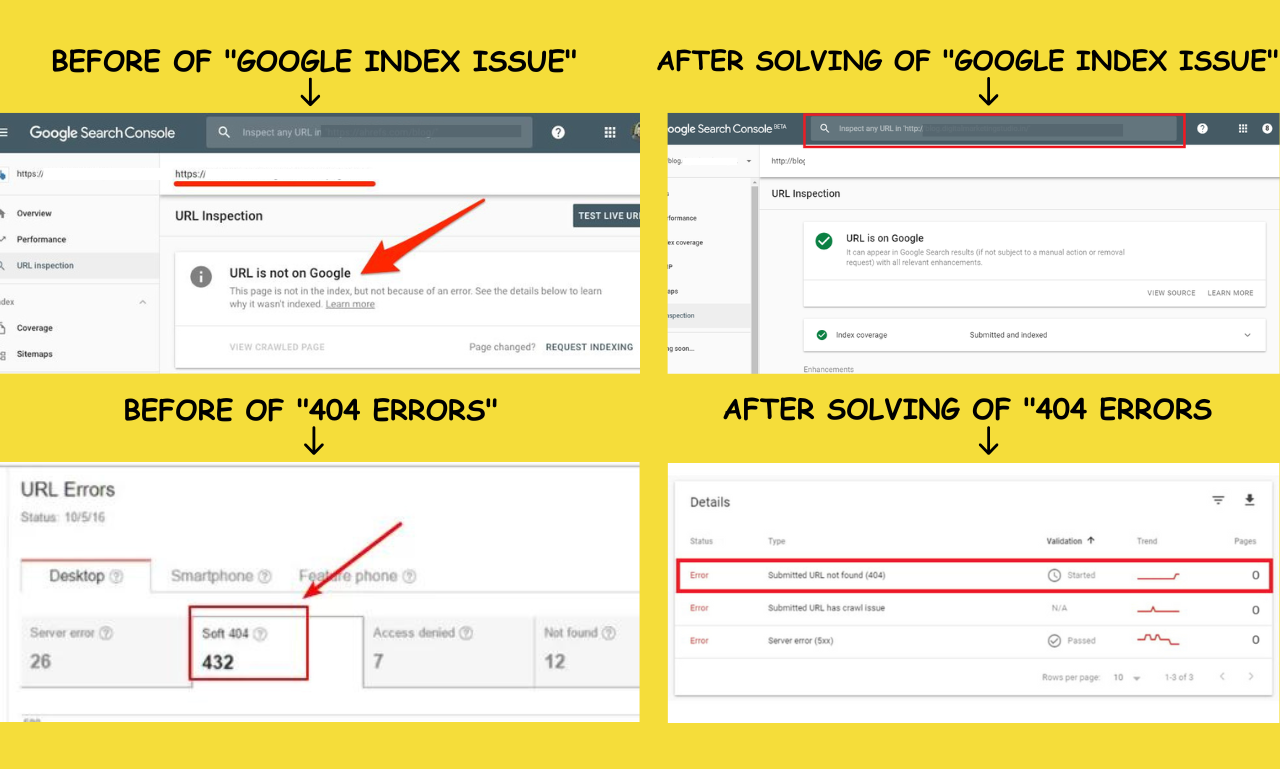 I will fix index errors in google, robots txt, 404 error, 301 redirect for your website