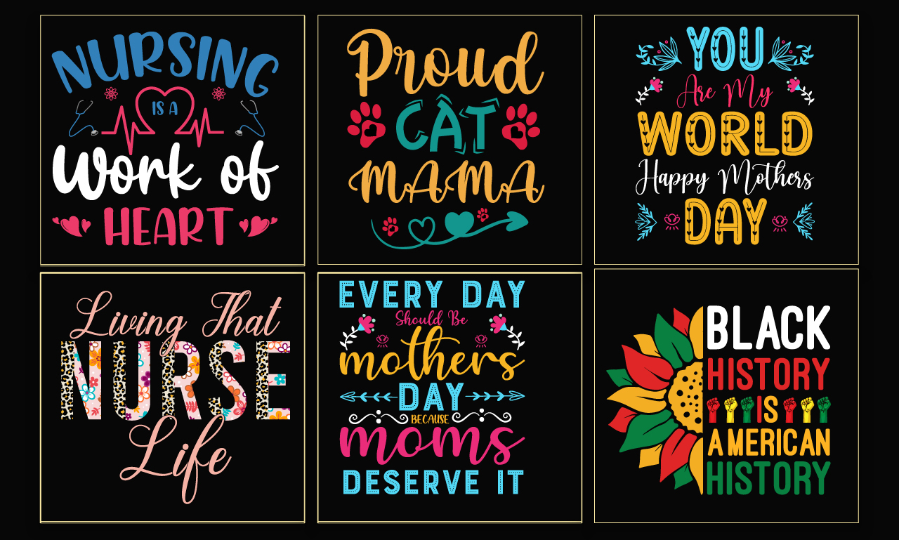 I will do minimal creative typography t shirt and custom t shirt design