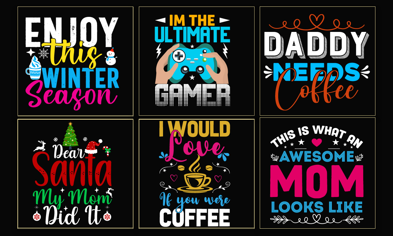 I will do minimal creative typography t shirt and custom t shirt design