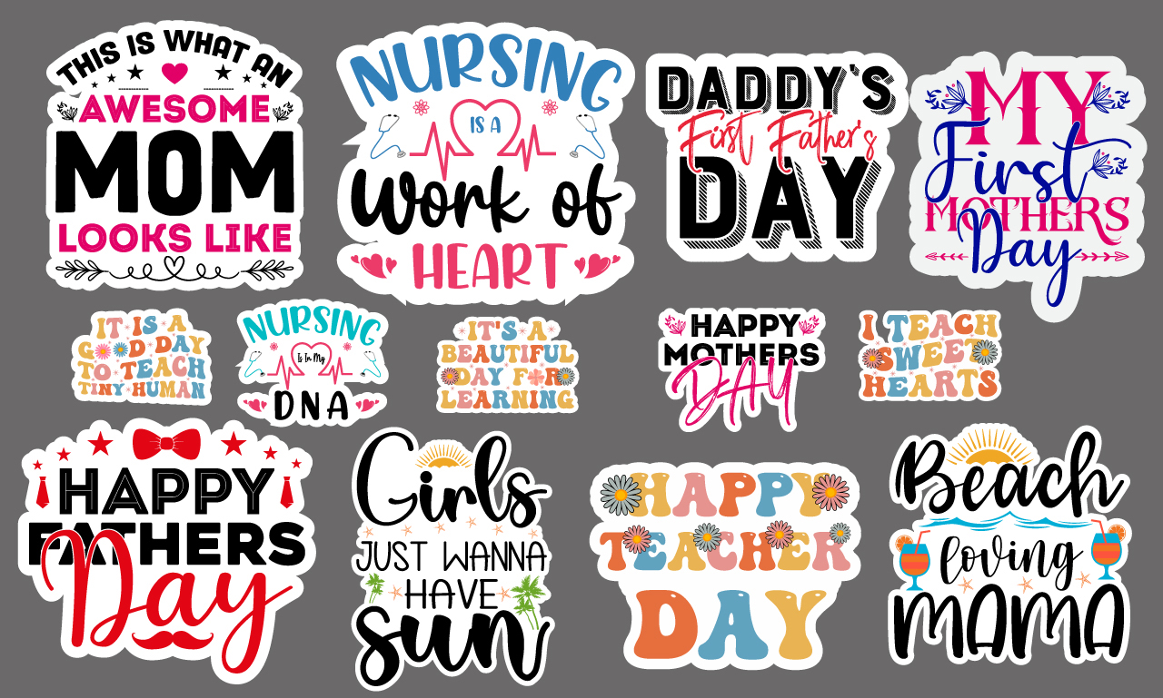 I will do typography sticker design and custom label design