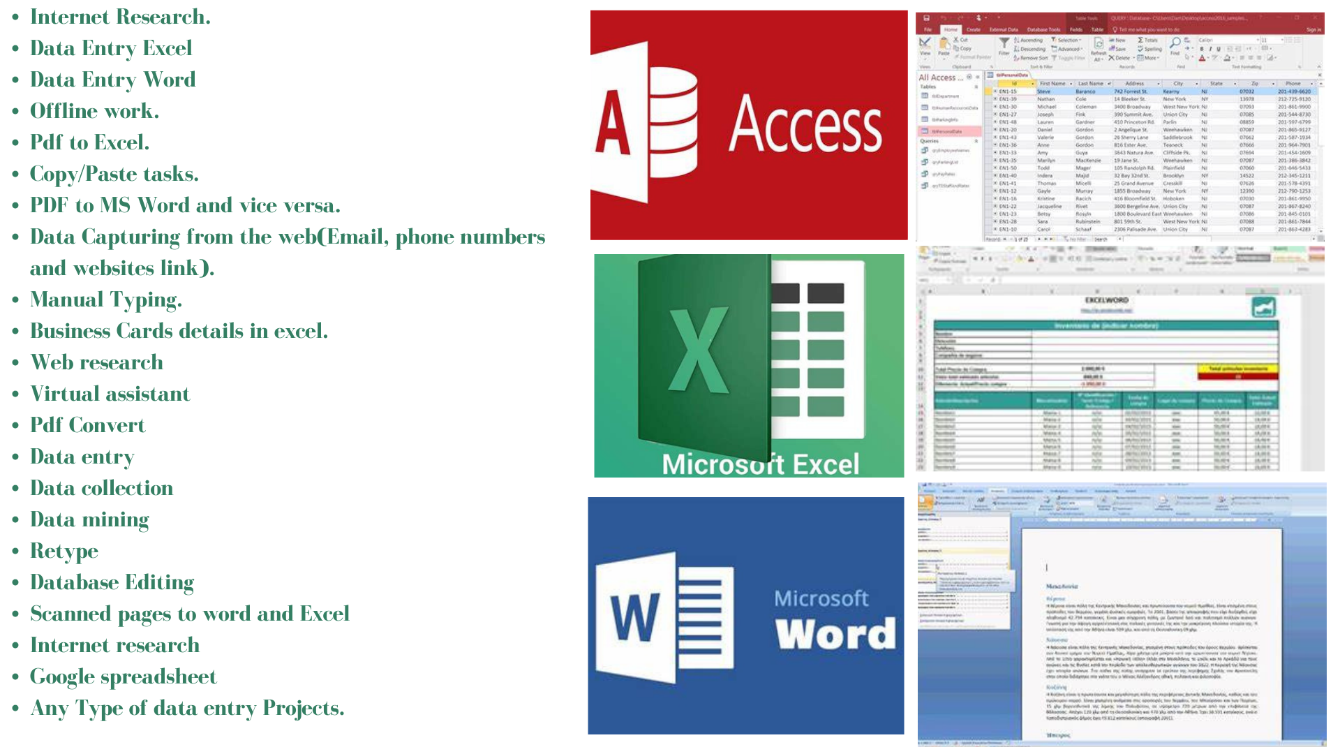 I will be your professional excel data entry or wab research, copy paste