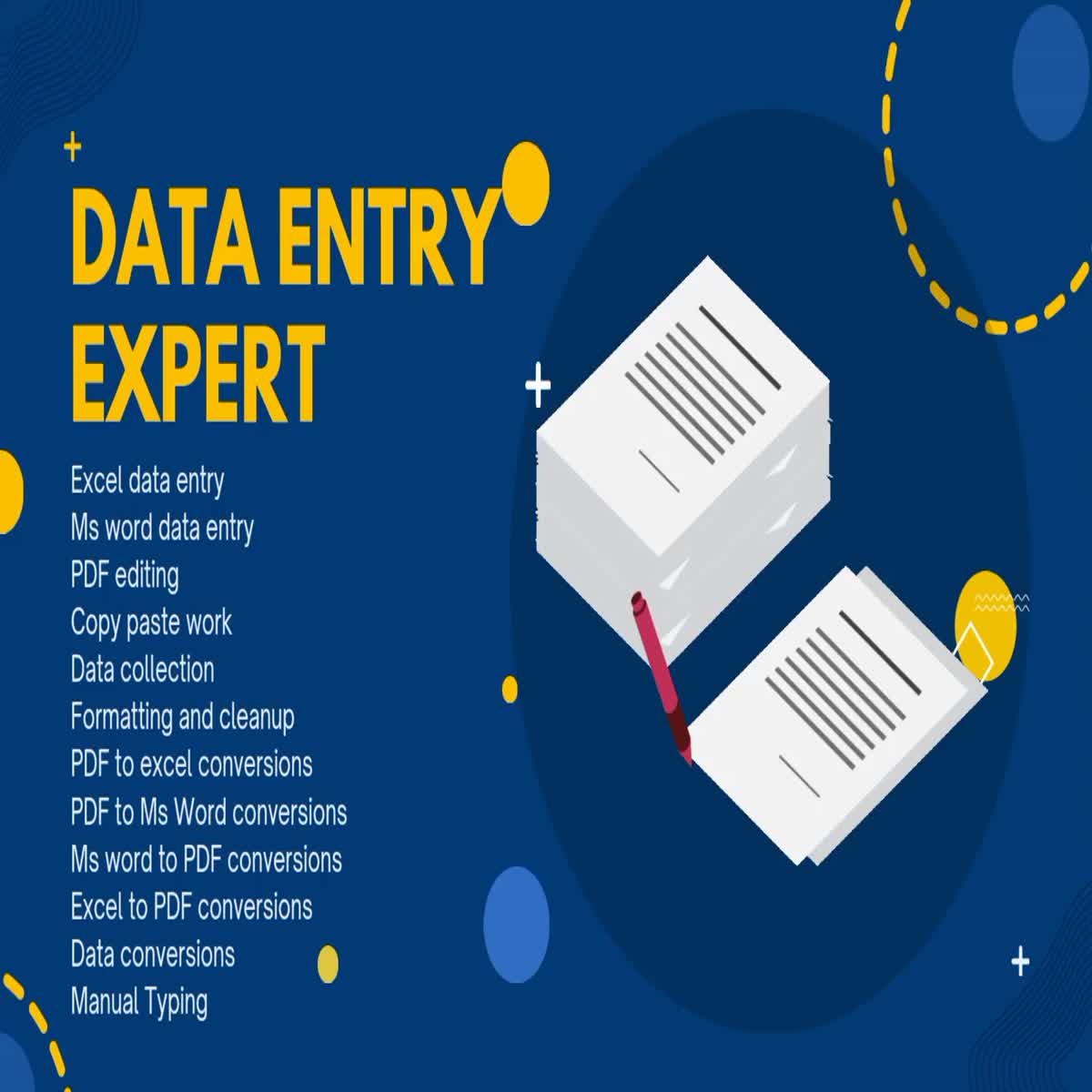 I will do data entry, Copy paste, Excel Data entry