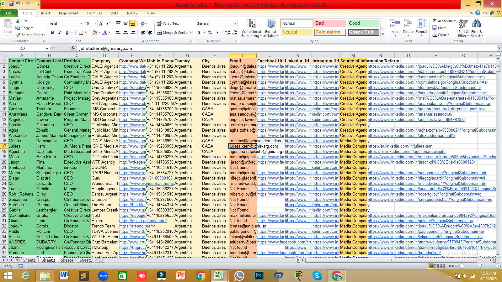 I will do Data Entry, Lead Generation, Web Scraping, Internet Research, Copy-Paste
