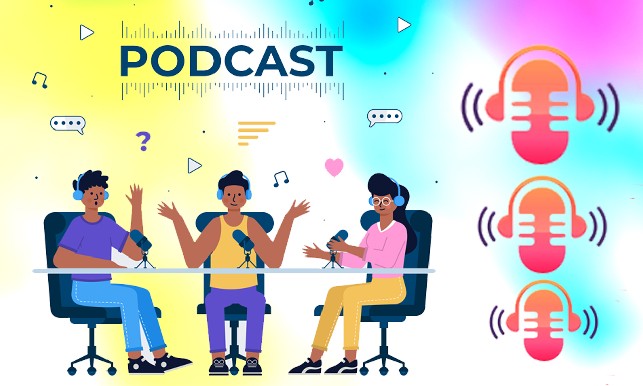 professional podcast logo or podcast cover art