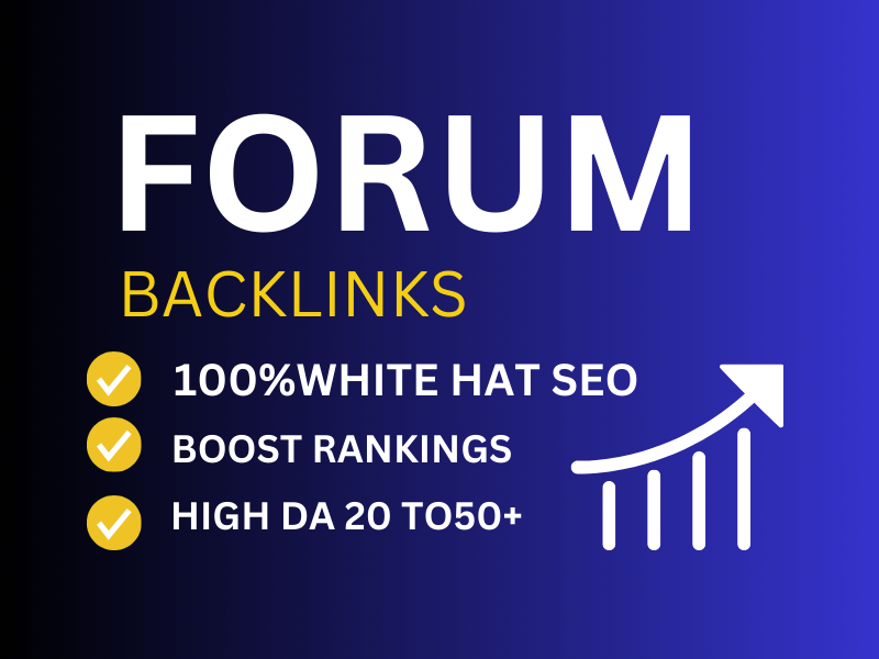 I will create manual 70 forum posting backlinks on hi...