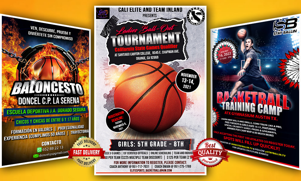 I will design modern sports party event food flyer or poster