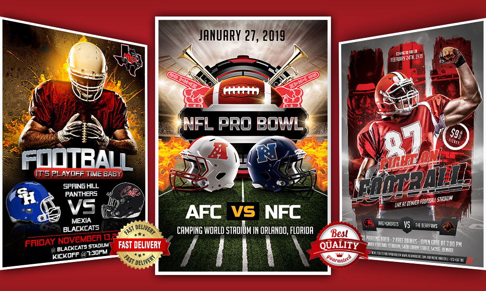 I will design modern sports party event food flyer or poster