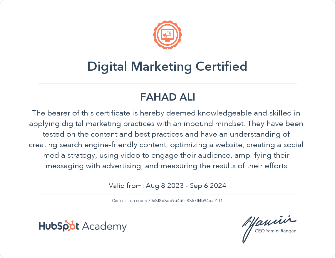 I am a certified digital marketer and expert SEO