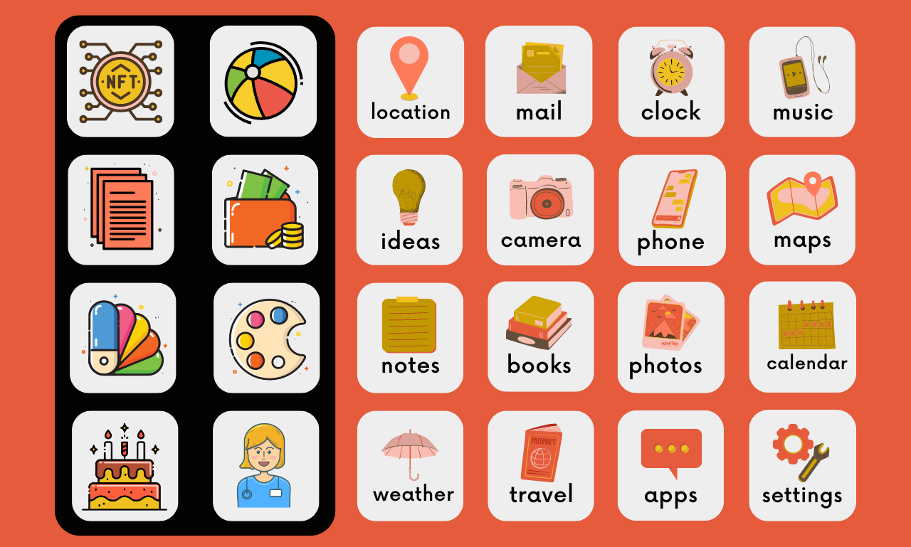 I will design trendy icons set, flat or line art icons, instagram icons