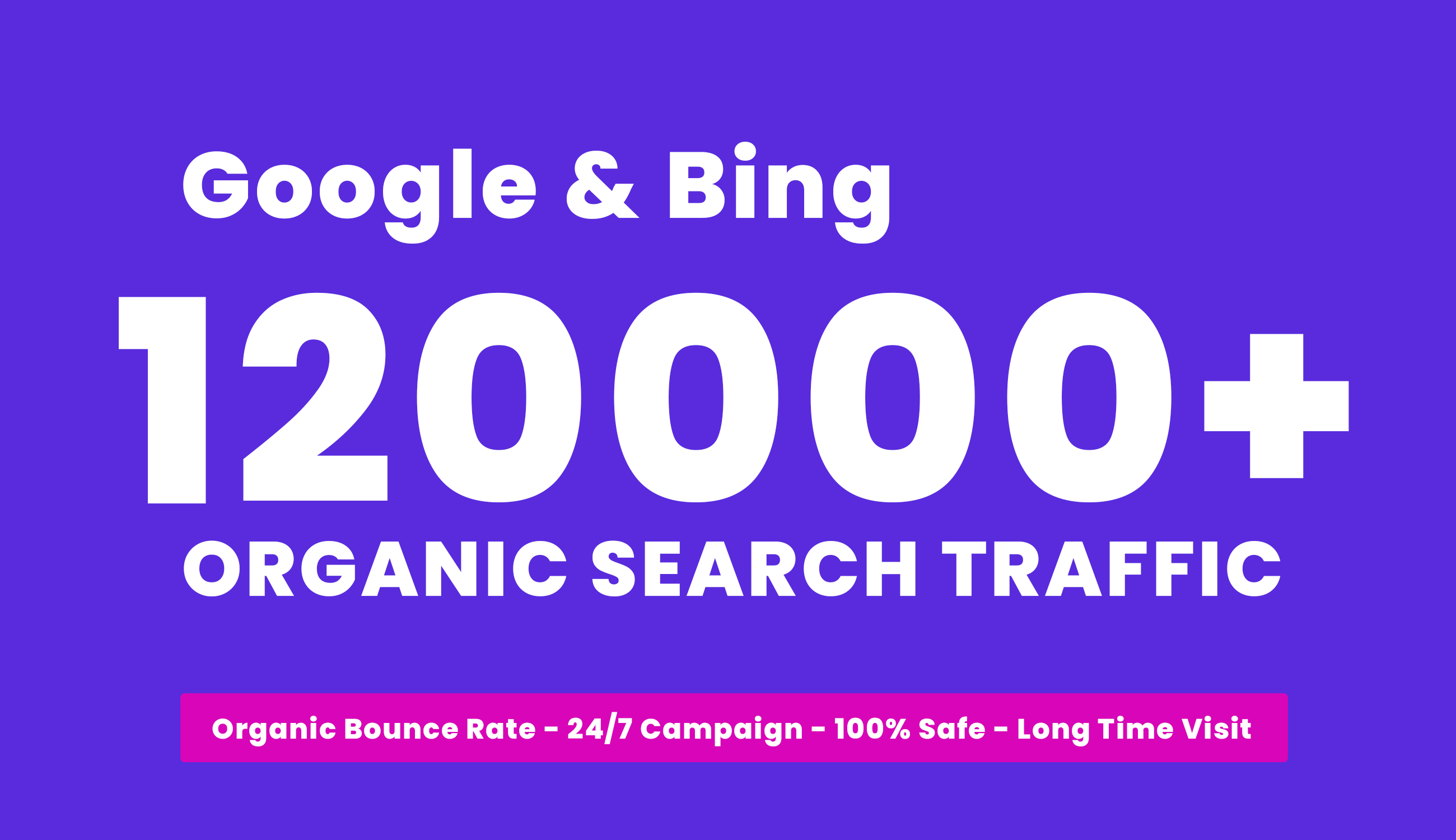 I will increase seo quality web traffic with keywords