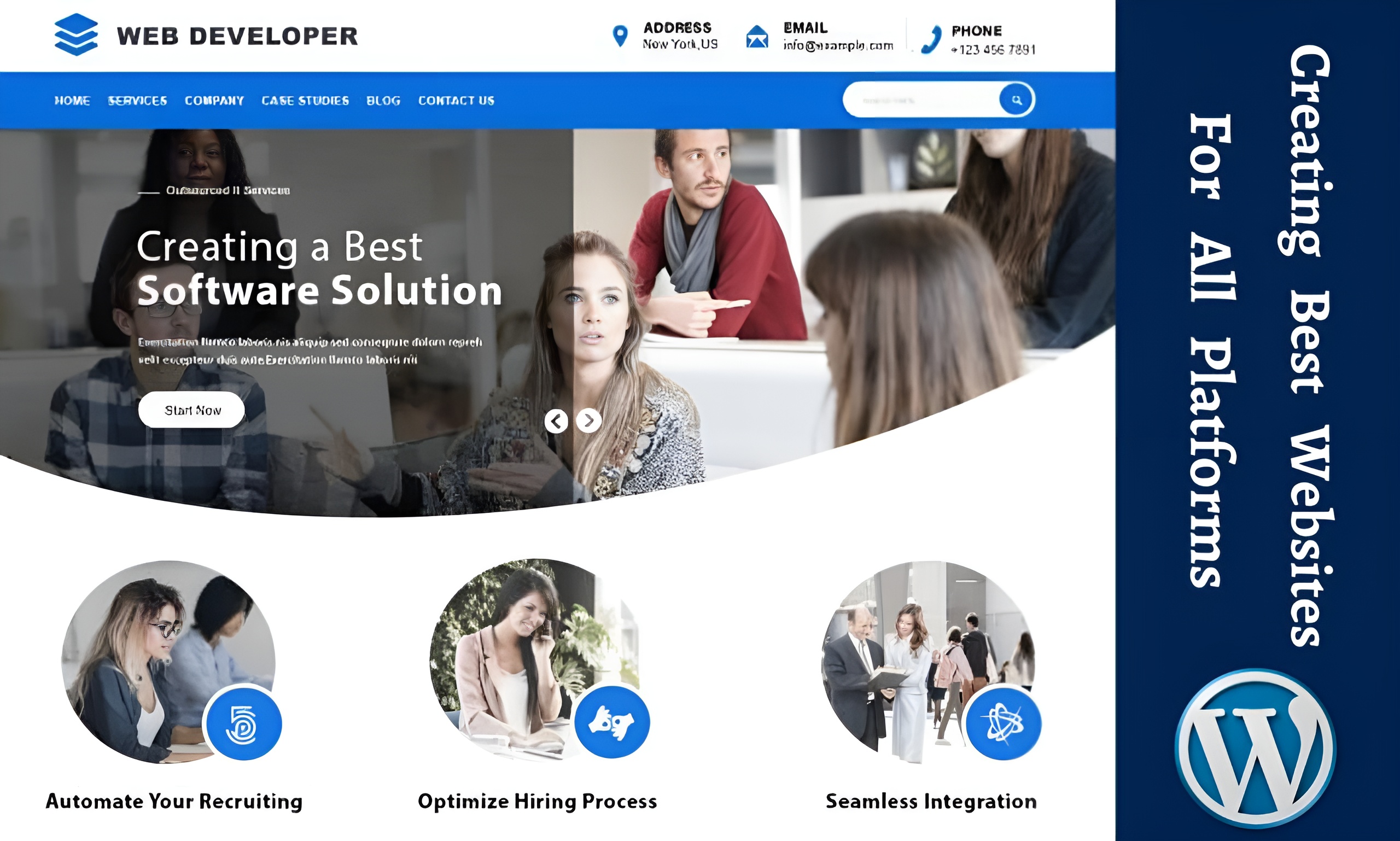 I will create responsive and modern wordpress website design