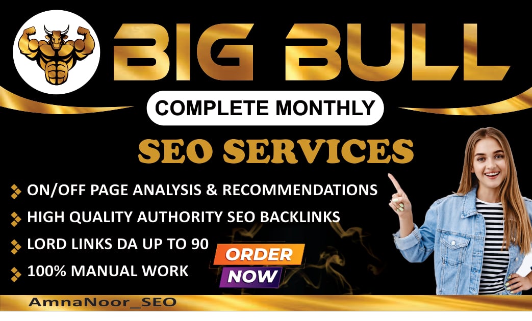 Big-Bull complete monthly SEO service with high autho...