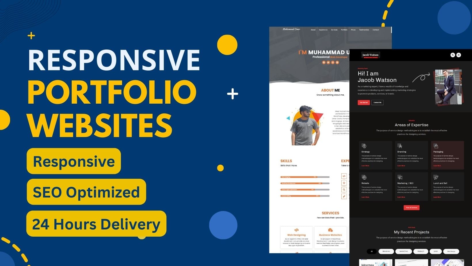 I will design professional and optimized Portfolio Websites with WordPress.