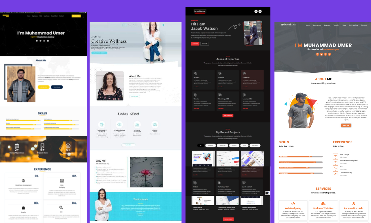 I will design professional and optimized Portfolio Websites with WordPress.