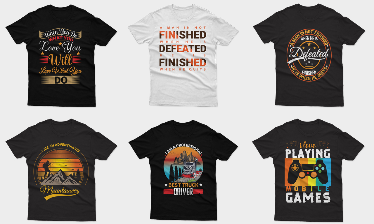 I will do awesome vintage custom trendy typography t shirt design for you