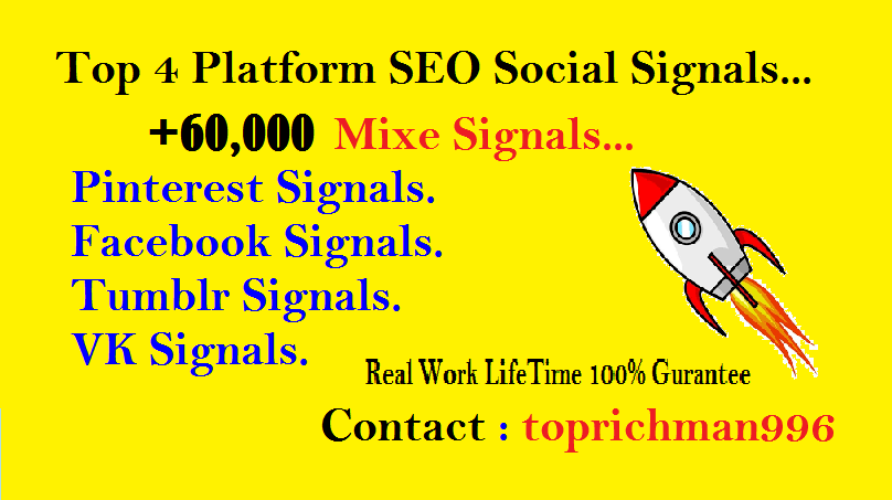 Provide 60,000 Mix 4 Social Signals Share manually Service HQ SEO PBN Backlink Boost Bookmark 