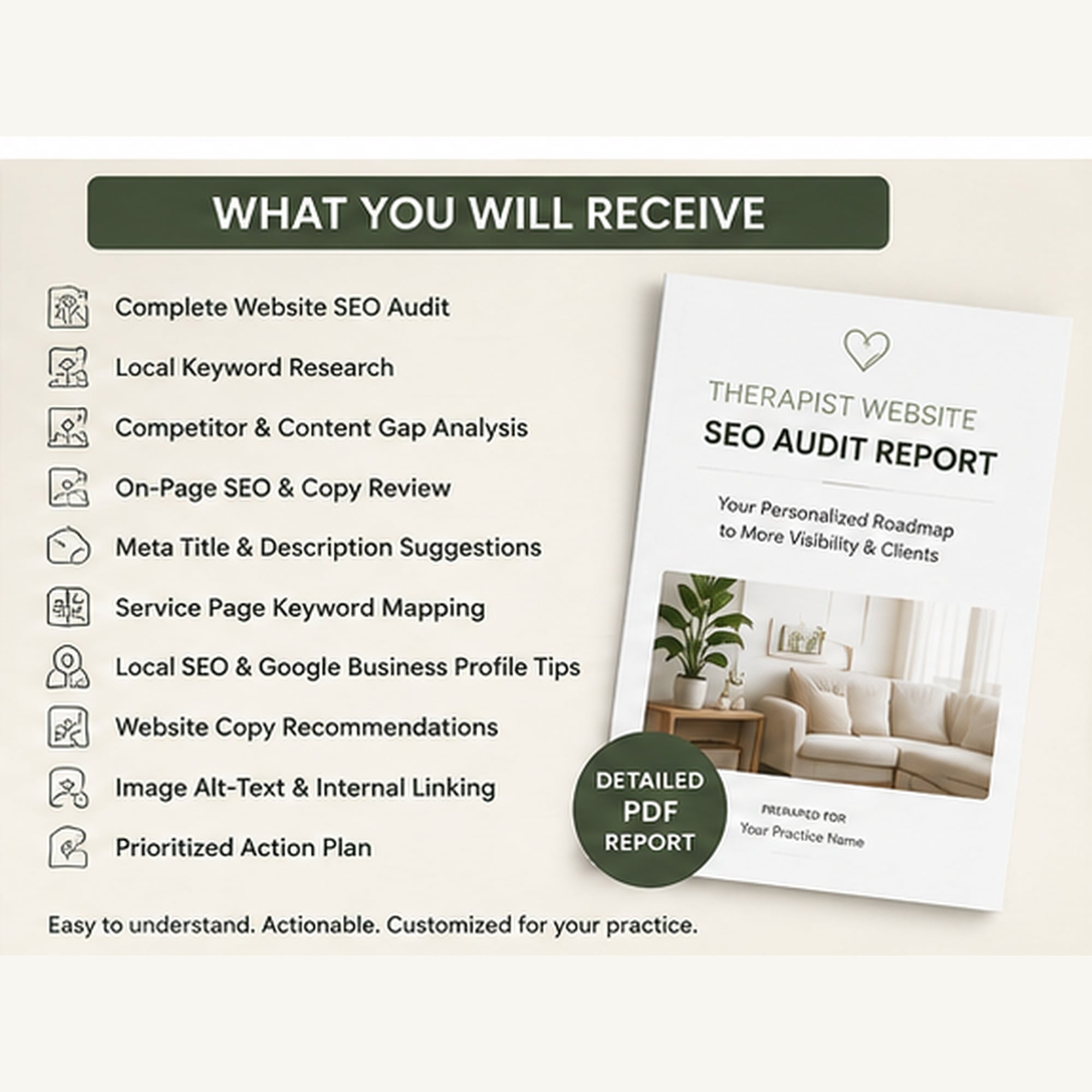 Therapist Website SEO Audit and Copywriting Report