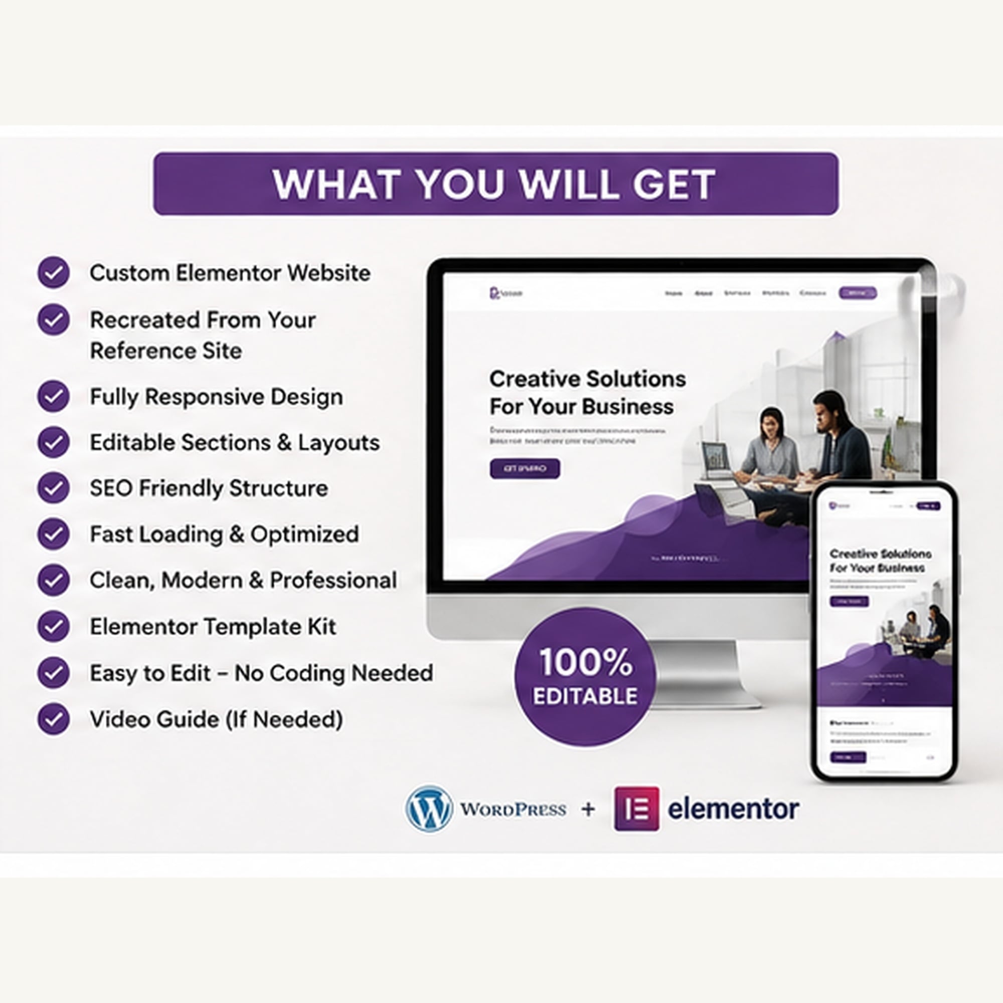 Custom Elementor Website Recreation Template Kit
