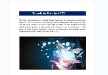 I will write SEO friendly unique and error free article