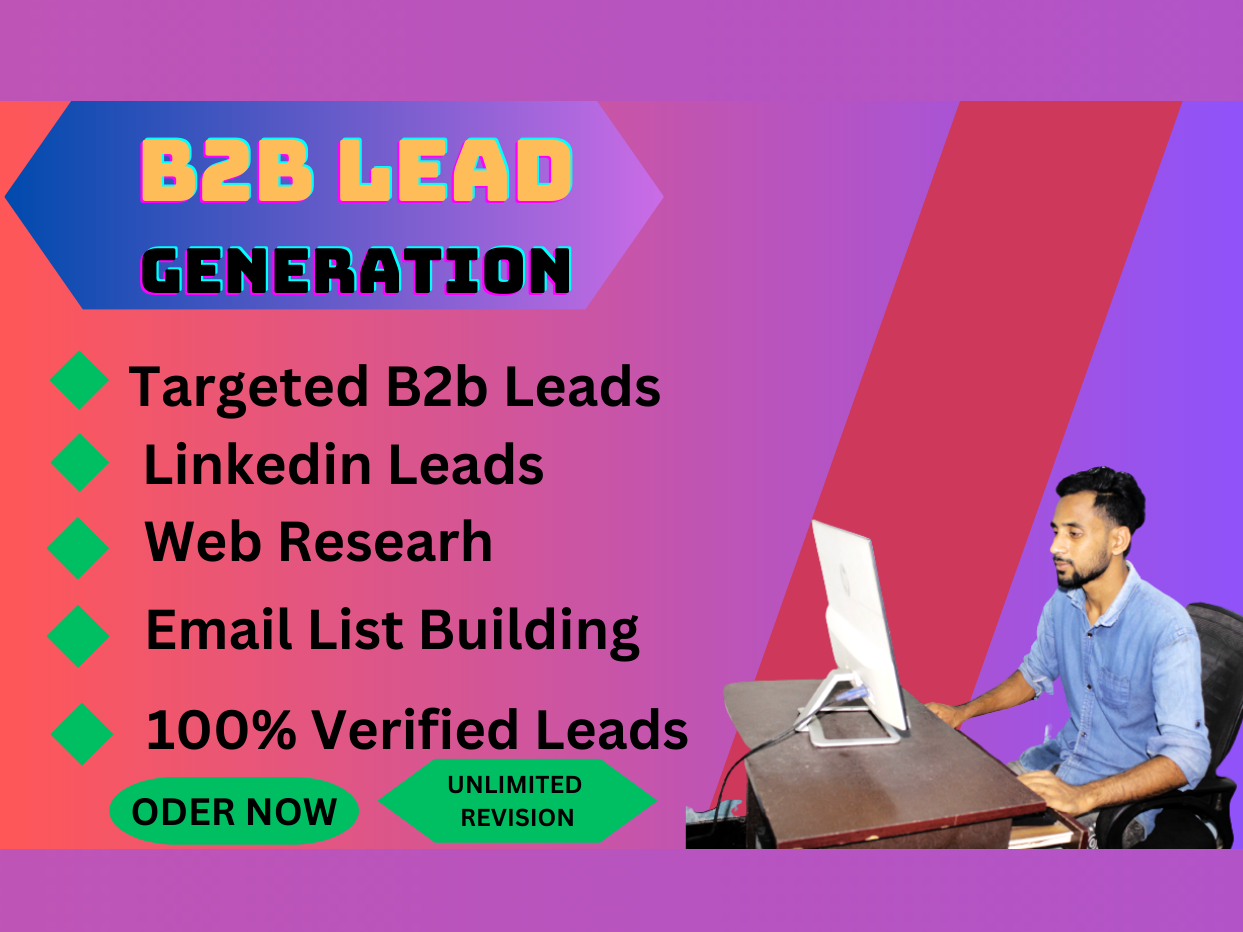 I Will do targeted b2b linkedin lead generation email list bullding