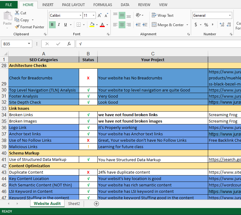 I will provide SEO website audit report with detailed guidelines to easy rank