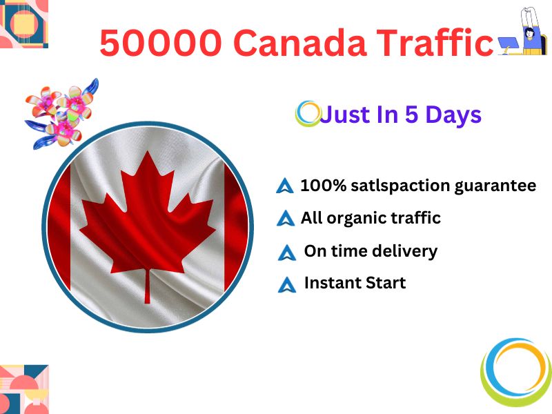 50000 Traffic from Canada to your website or any link