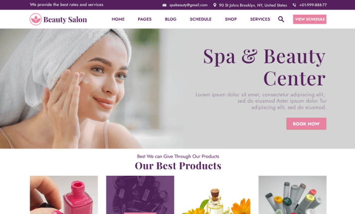 I will design, redesign spa website, beauty salon, barber website, hair extension