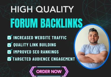  I will manually create 60 high-quality SEO forum backlinks