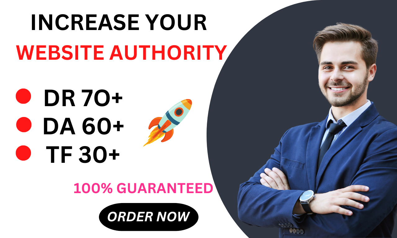 I will increase dr or ahrefs domain rating with SEO dofollow backlinks