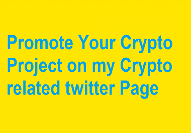 Promote Your Crypto Projects on my Crypto related Twi...