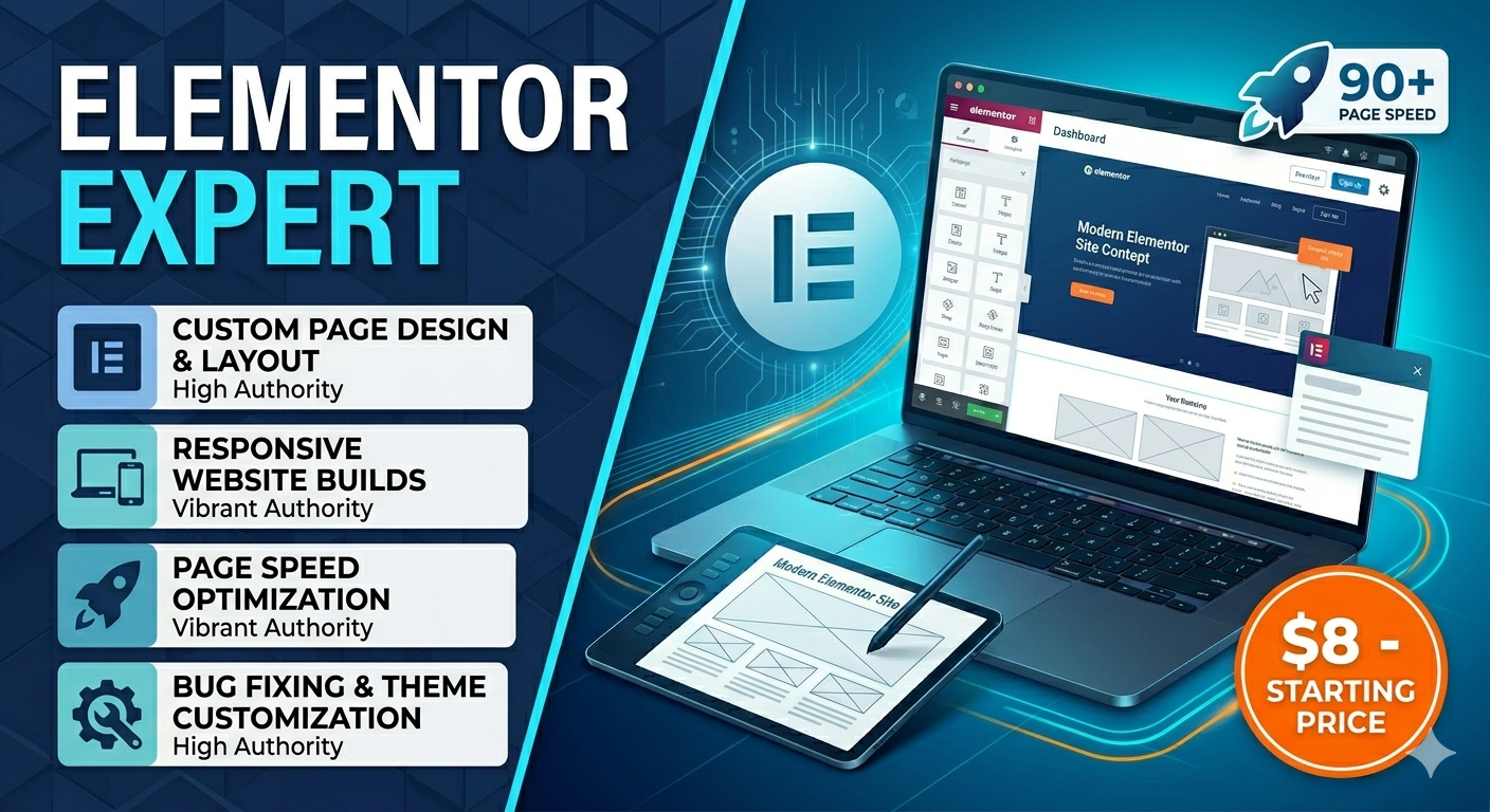 Elementor Developer Expert Wordpress Web Developer