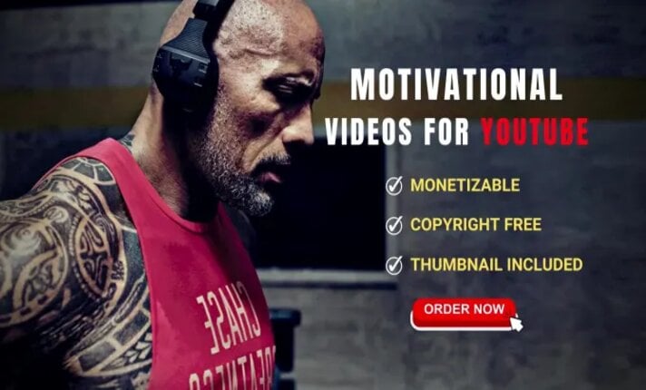 I will create 100 unique motivational videos 