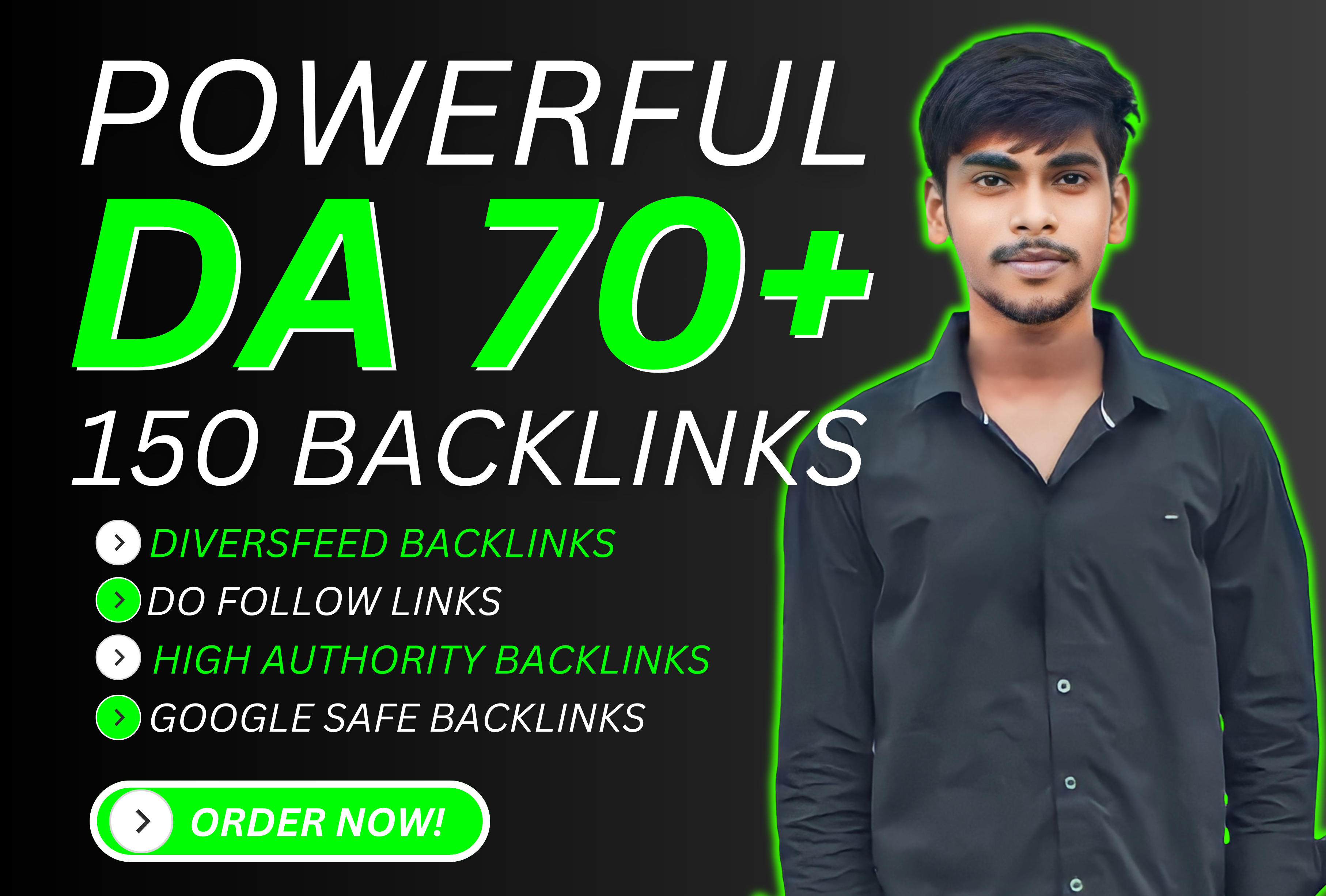 DA 70 White Hat SEO Manual Diverse 50 Backlinks