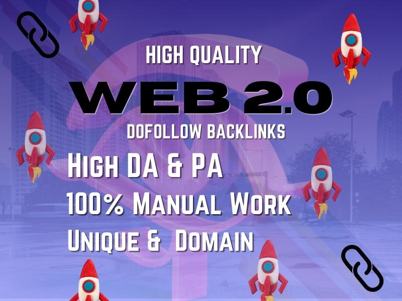 I will do manually 50 web 2.0 high quality backlinks