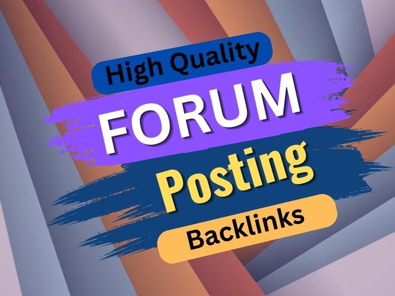  I will do 75 forum posting backlinks on top forum site