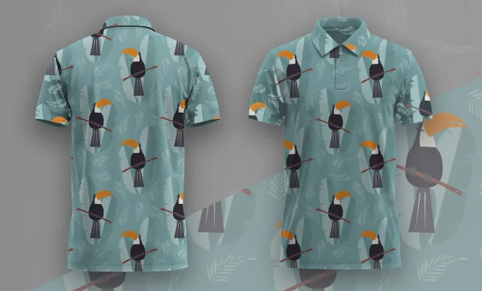 I will create print pattern golf polo t shirt design and mockup for you