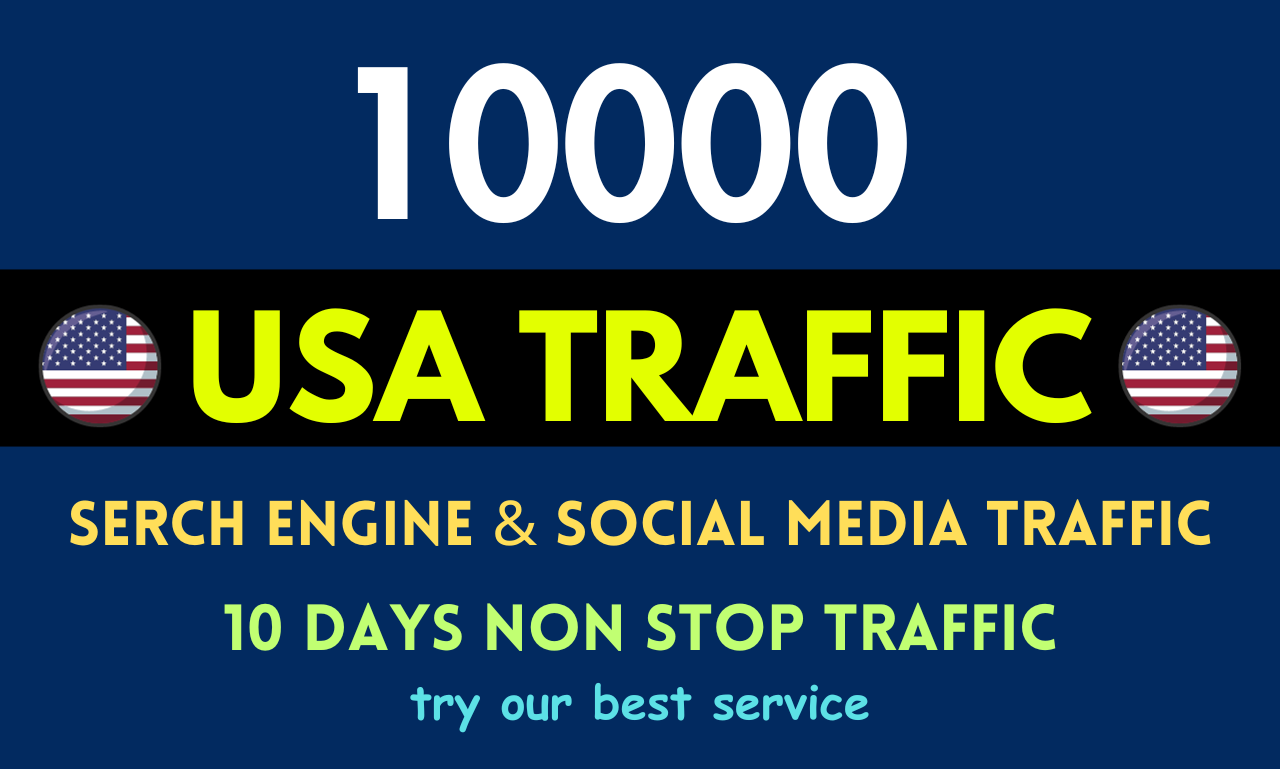 Add 10000 Real and Organic USA Web Traffic to your We...