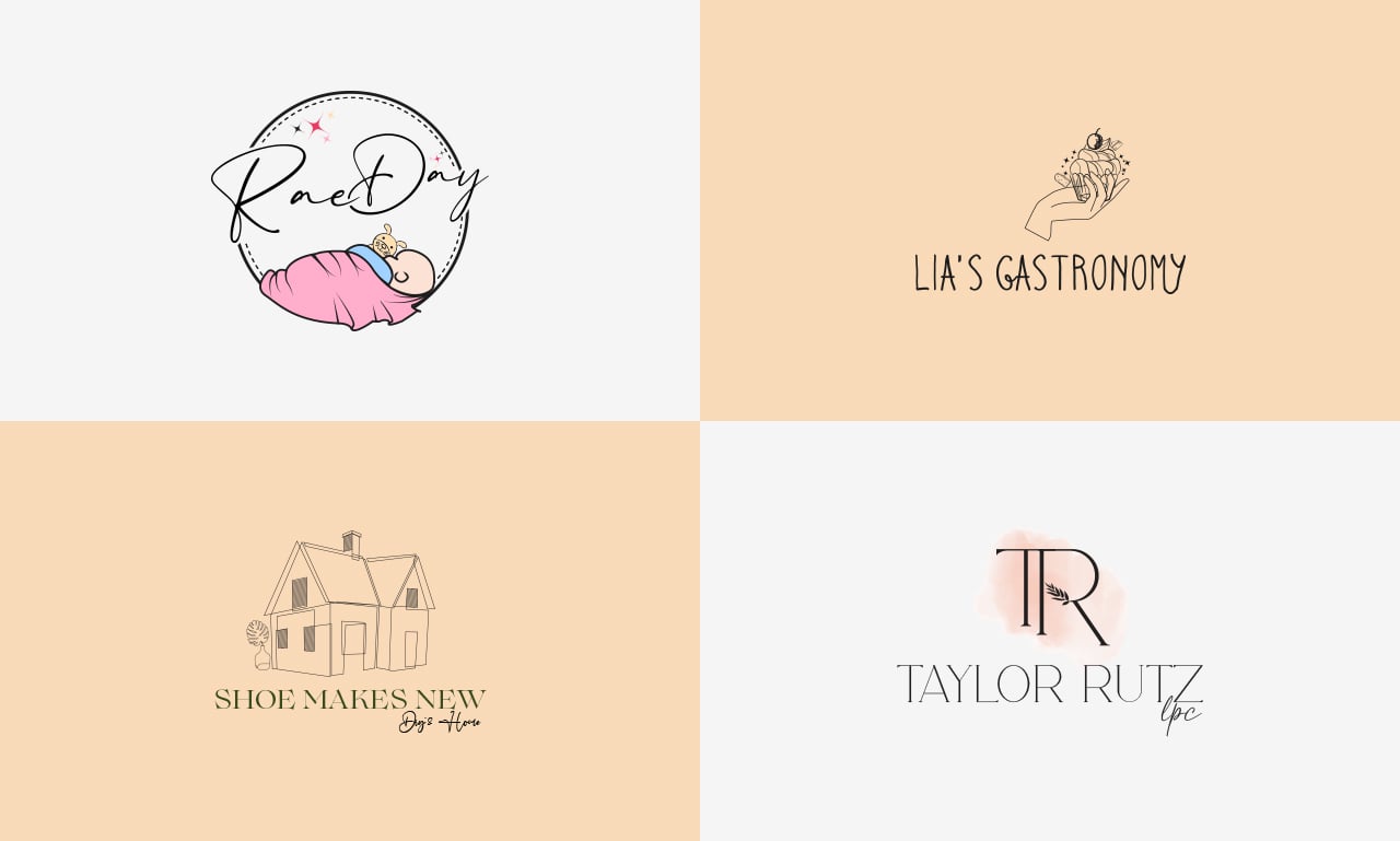I Design beautiful floral, botanical, boho, and signature logo for your brand