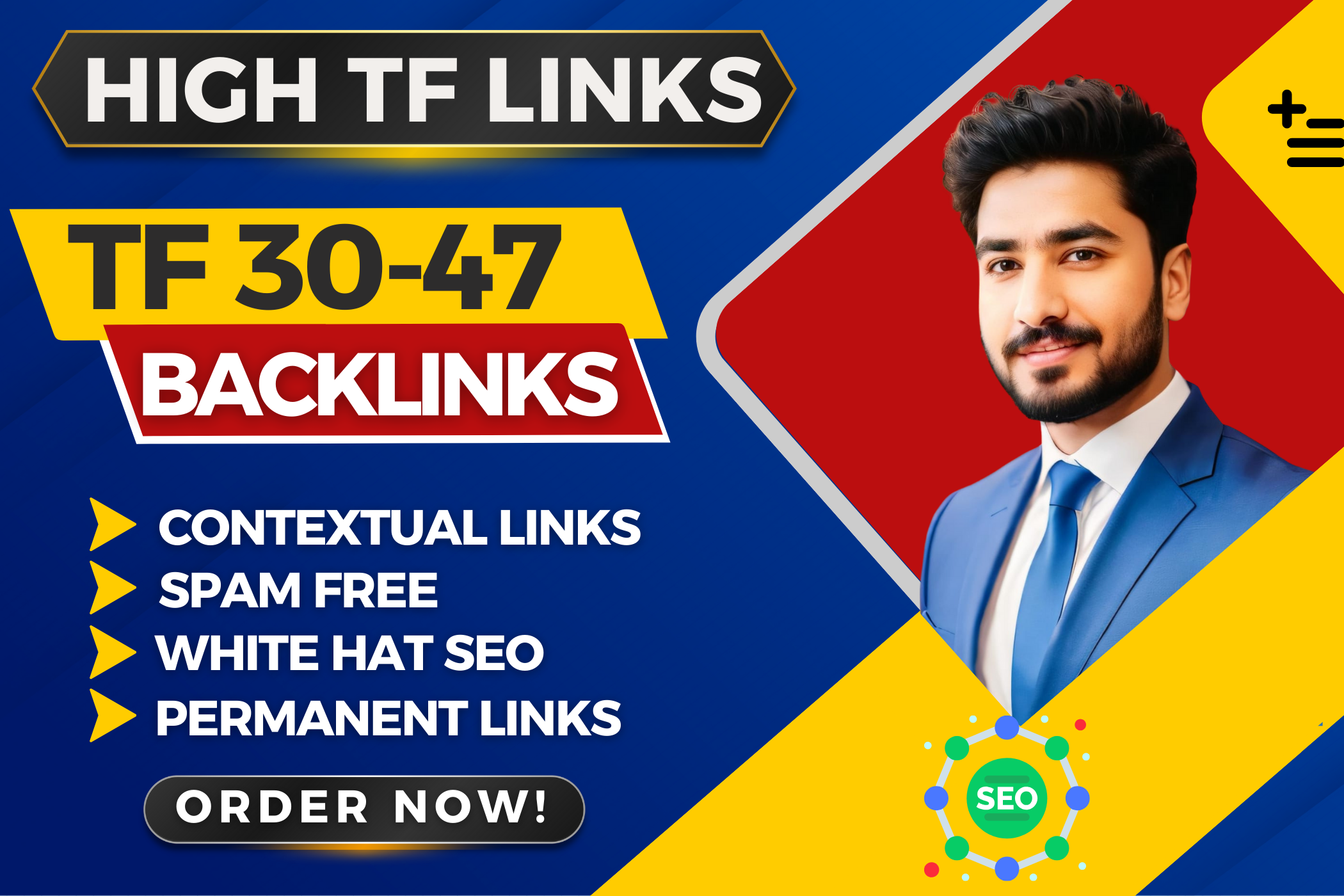 I will create 300 High TF 30+ contextual dofollow Backlinks