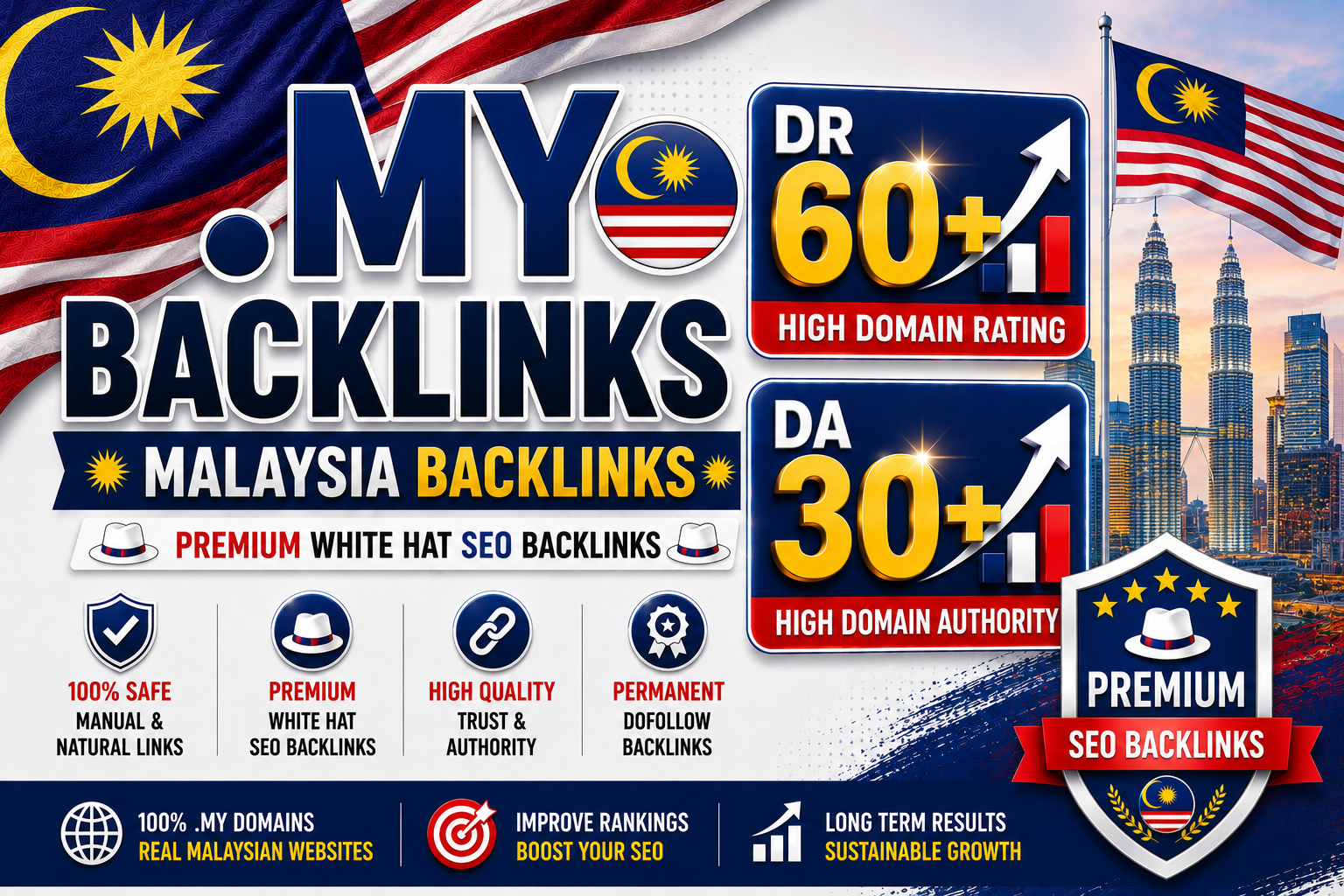 I will create 50 High Quality .my Malaysia DR 60+ and DA 30+ PBN Backlinks 