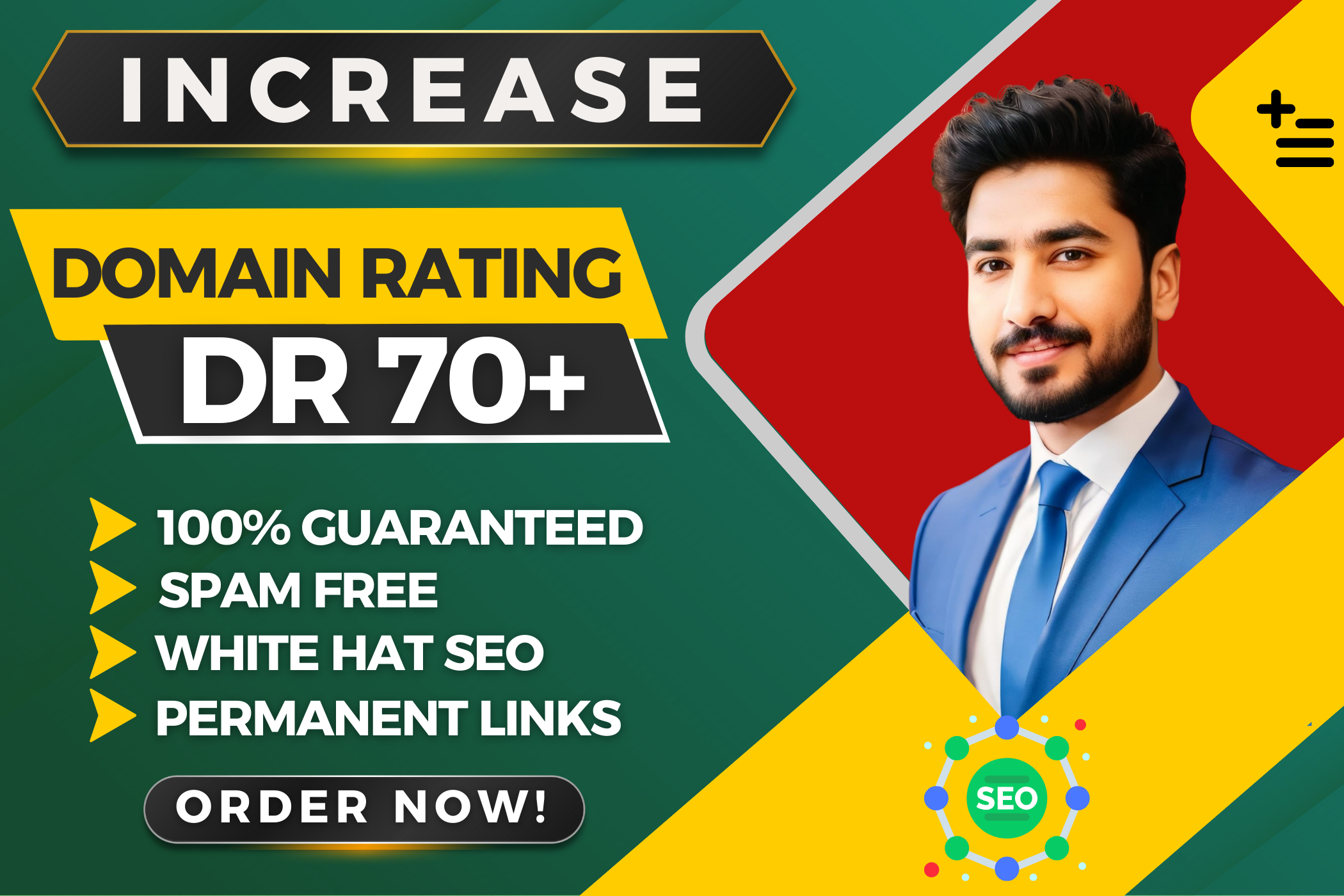 I will increase ahrefs domain rating DR 70+ Guaranteed